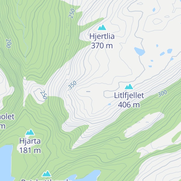 Map of Hjertkammen