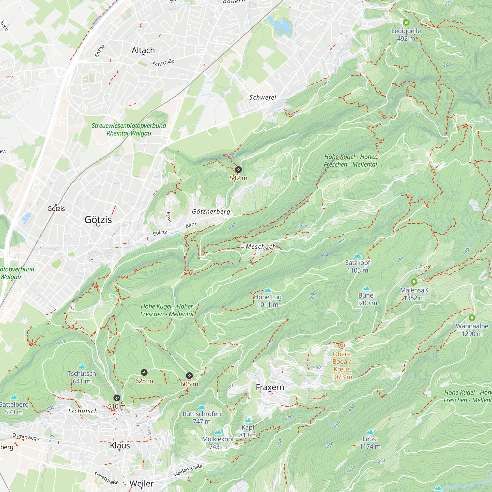 Pfarrhof Meschach map
