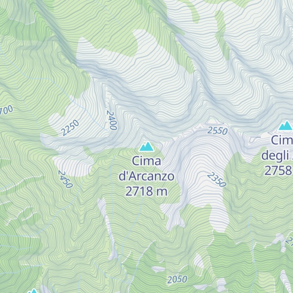 Map of Cima d'Arcanzo