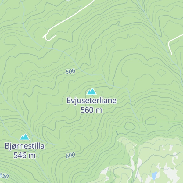 Map of Evjuseterliane