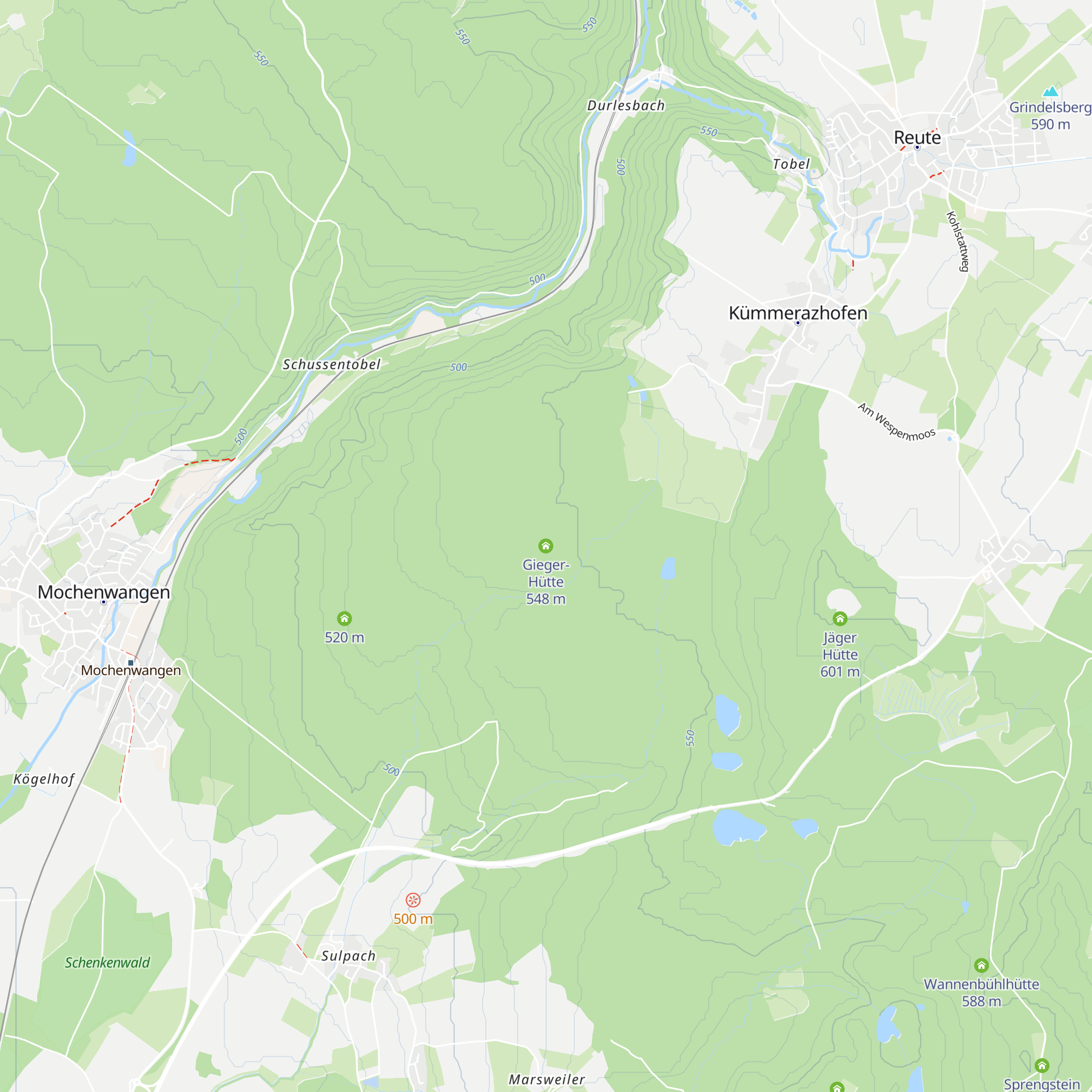 Gieger-Hütte map