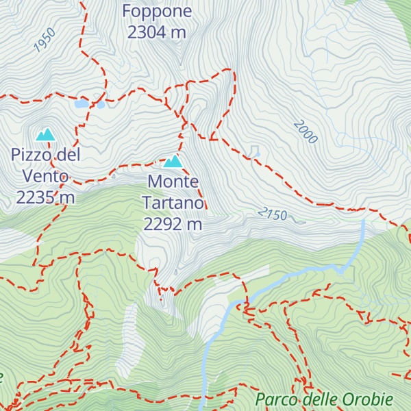 Map of Monte Azzaredo settentrionale