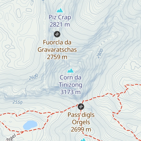 Map of Corn da Tinizong