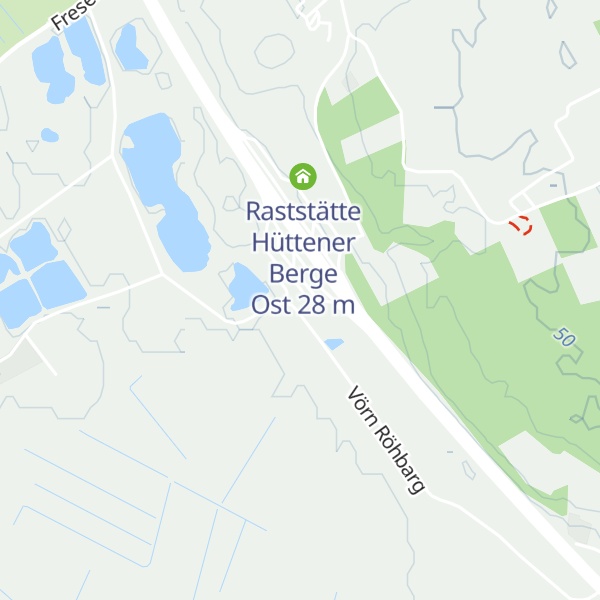 Map of Raststätte Hüttener Berge West