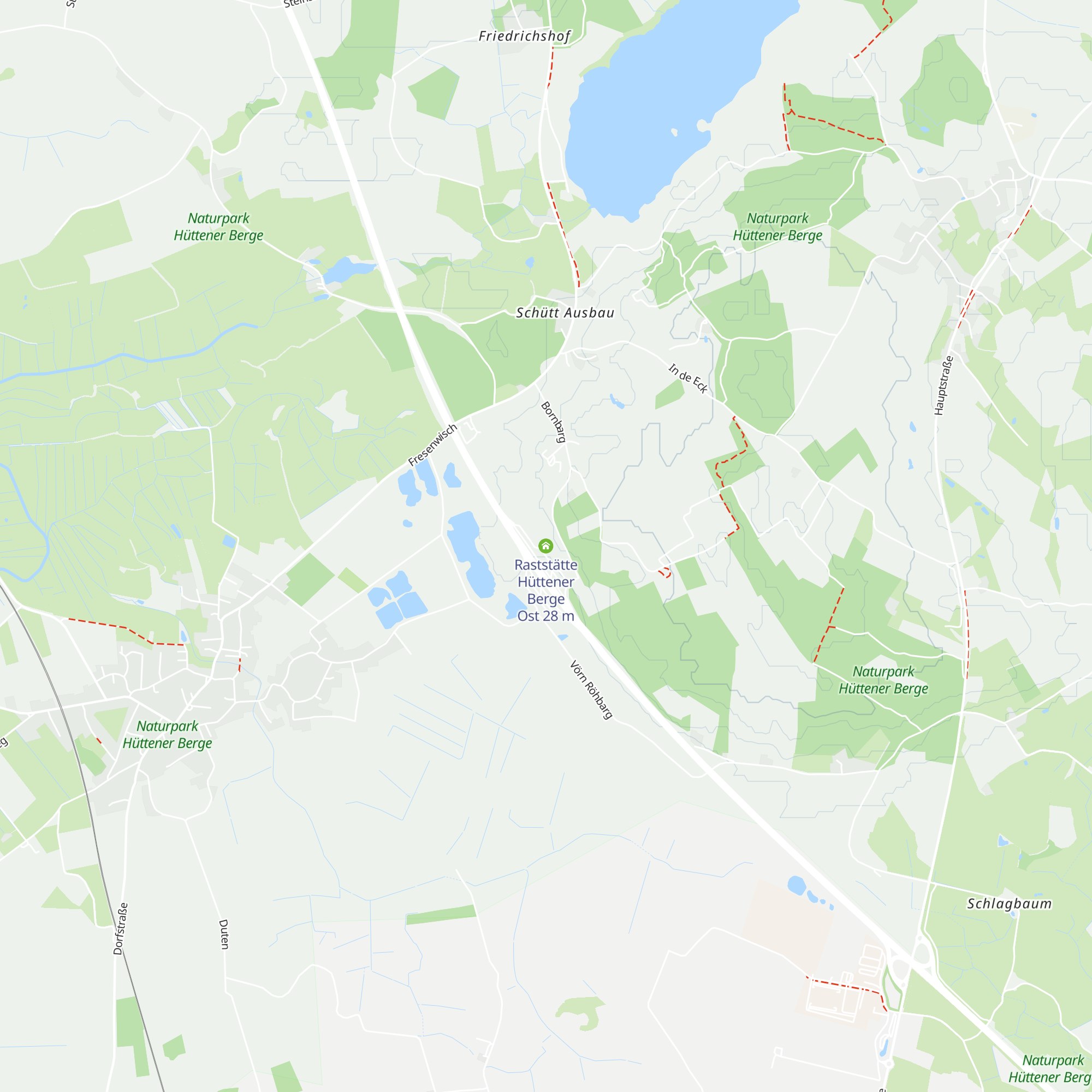 Raststätte Hüttener Berge Ost map