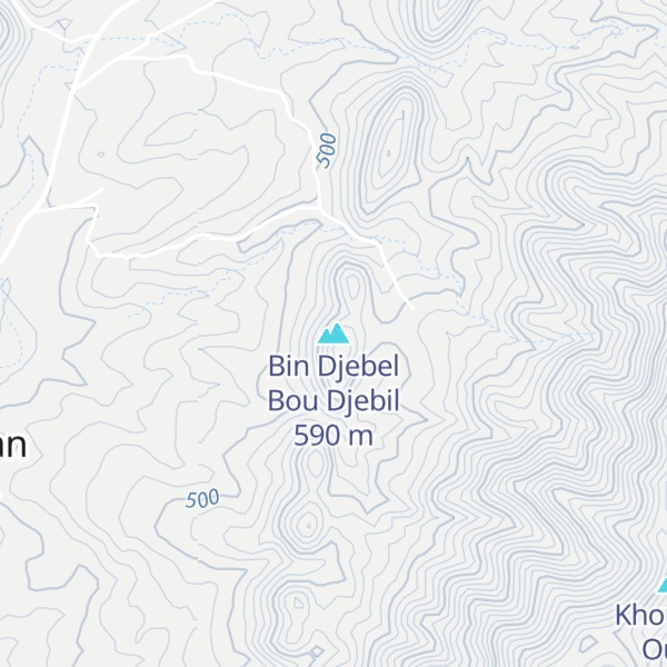 Map of Bin Djebel Bou Djebil