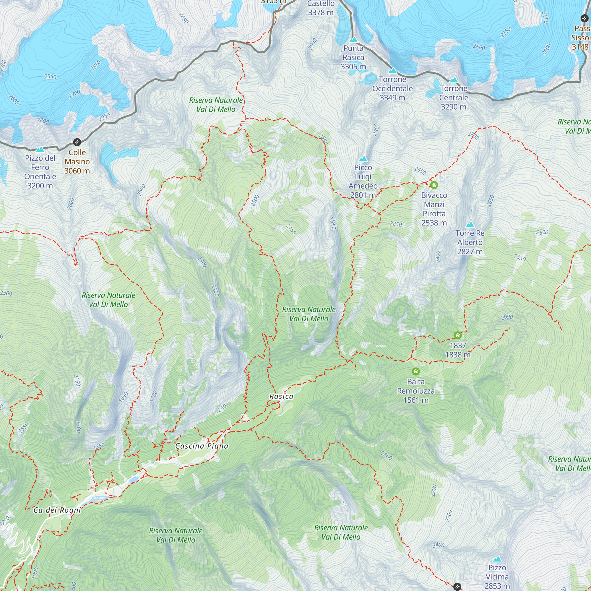 Baita Zocca map