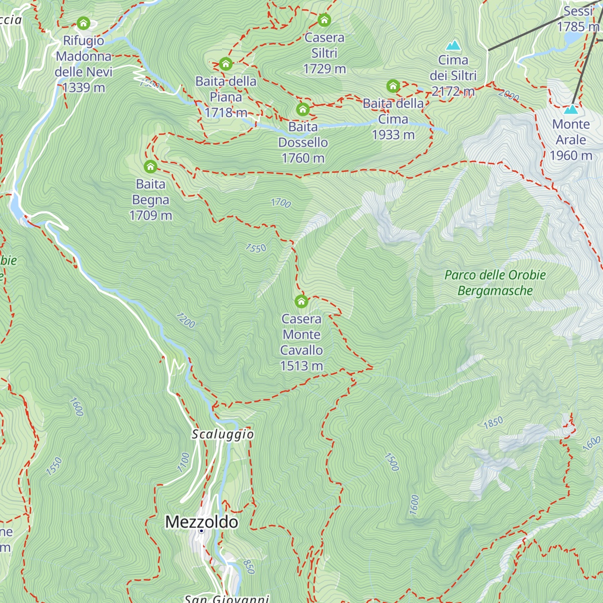 Casera Monte Cavallo map