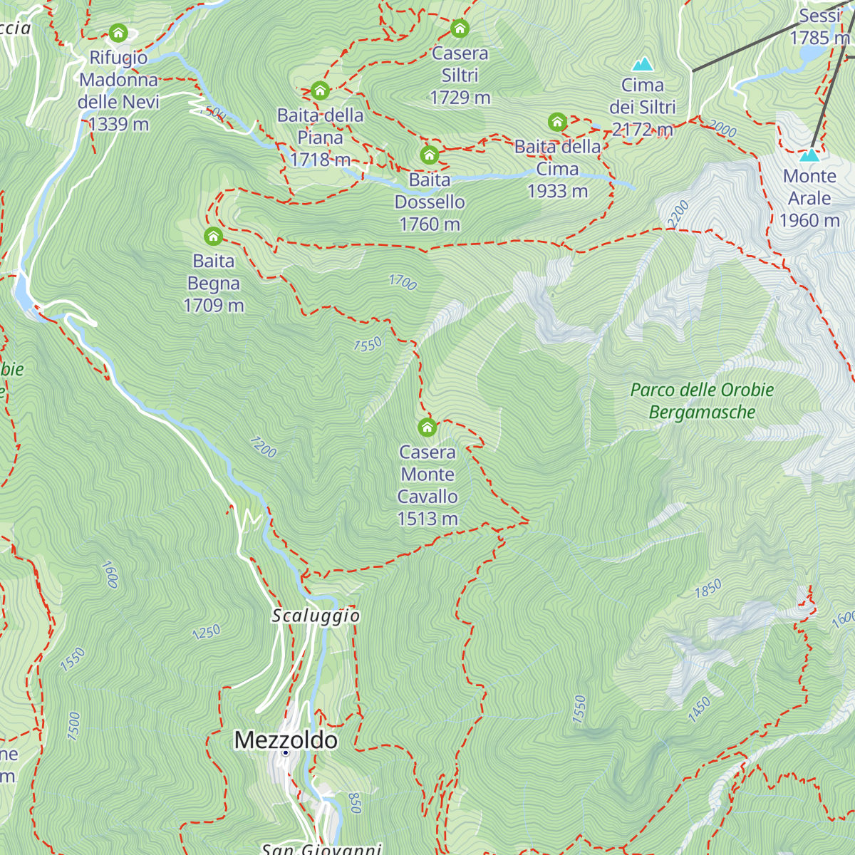 Casera Monte Cavallo map