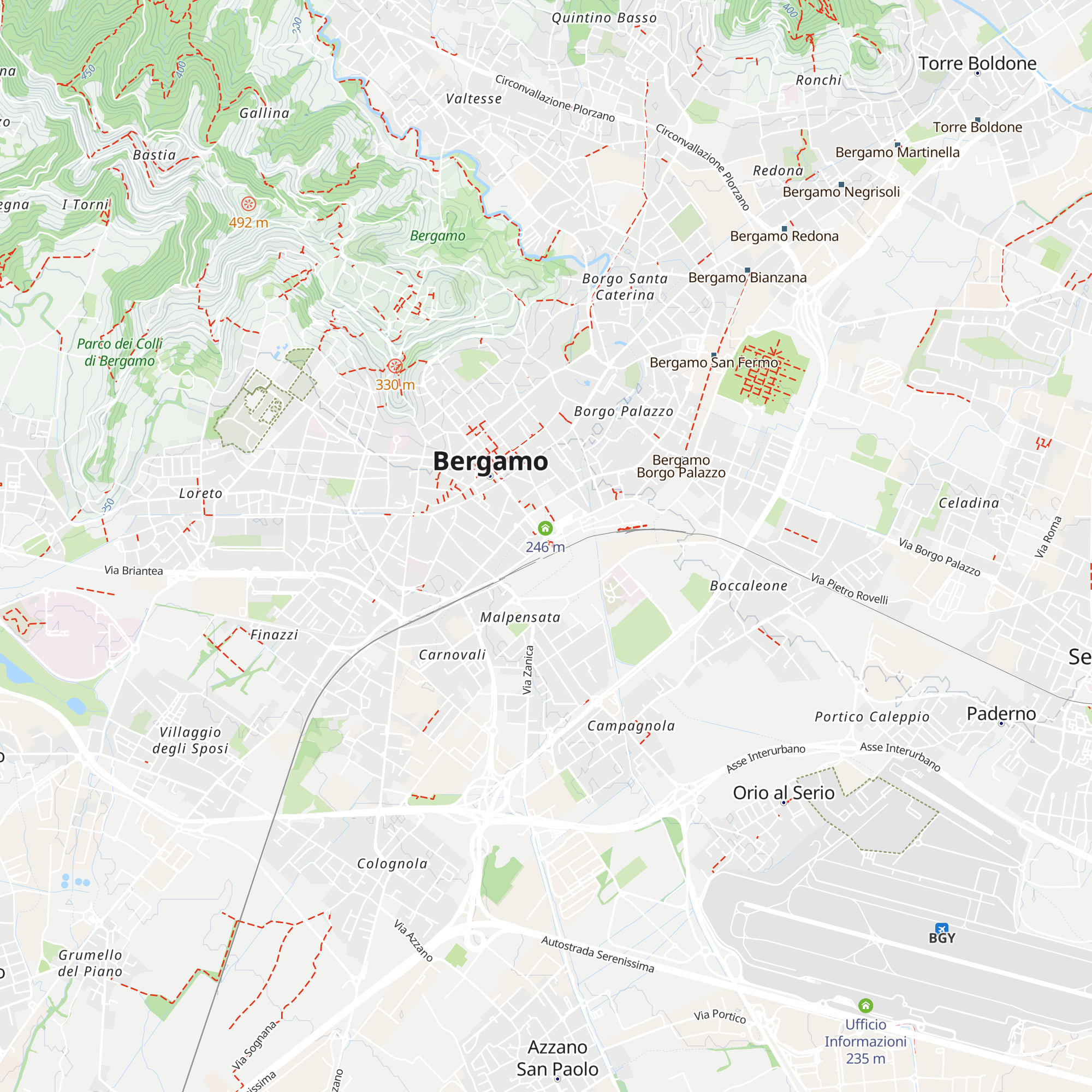 Infopoint Bergamo - Città Bassa map