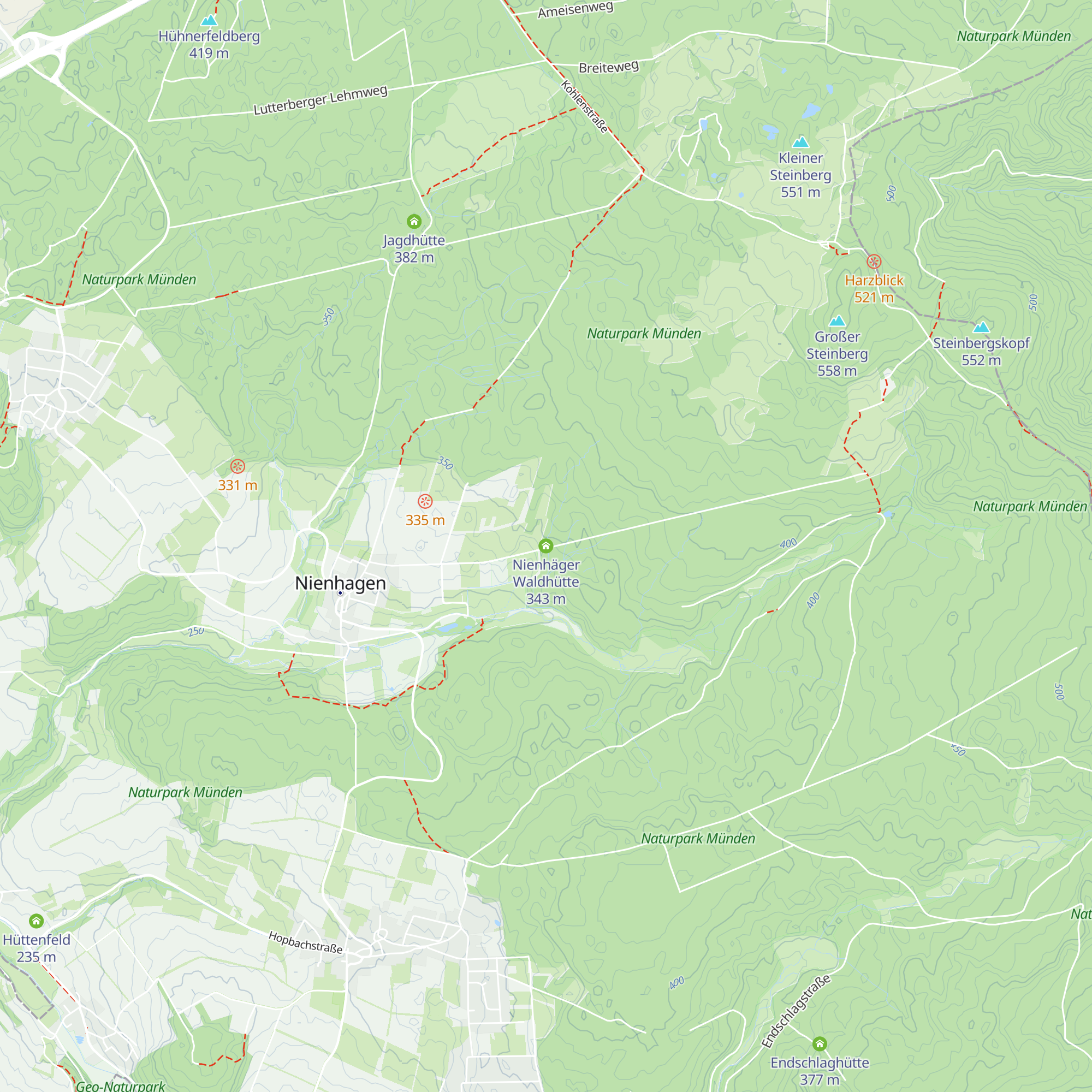 Nienhäger Waldhütte map