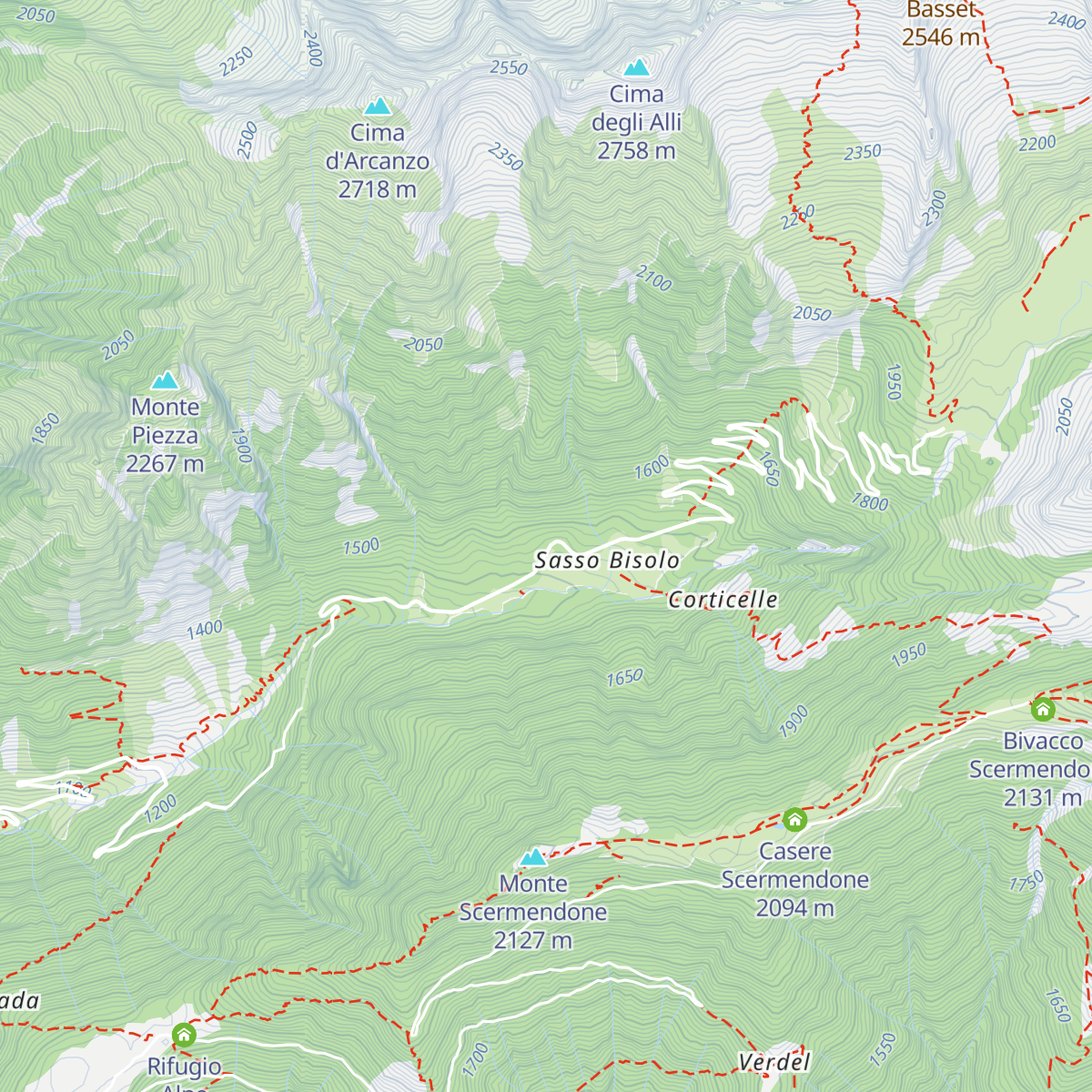 Rifugio Scotti map