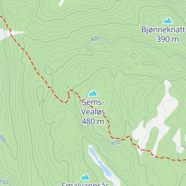 Map of Sems-Vealøs