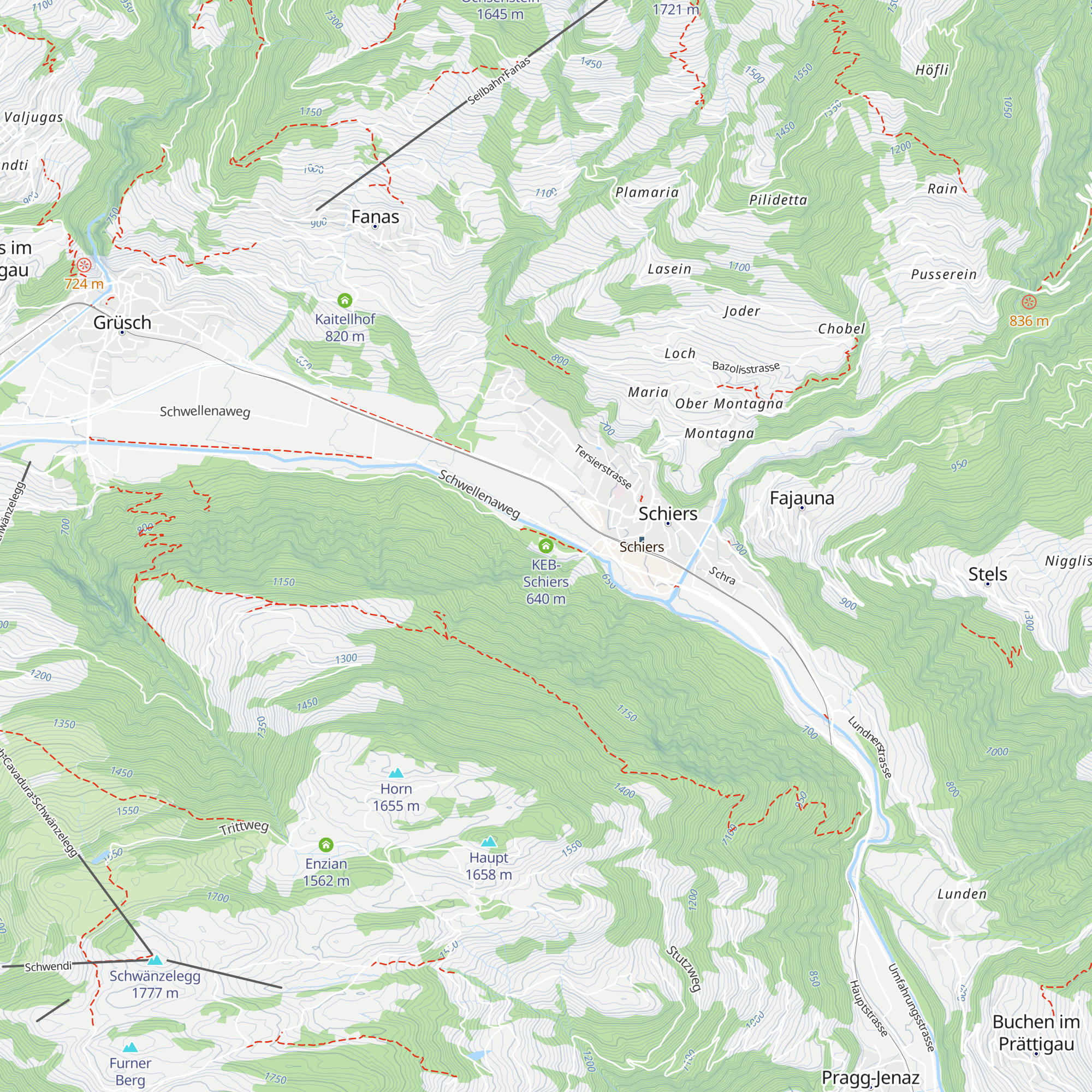 KEB-Schiers map