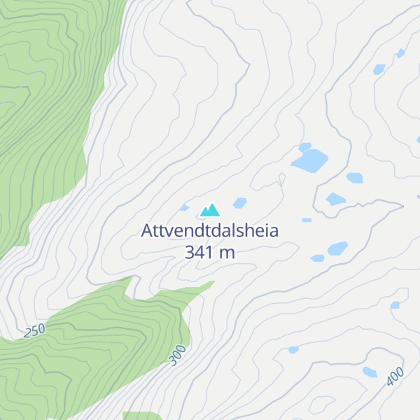 Map of Attvendtdalsheia