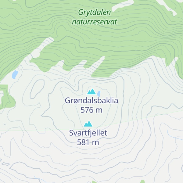 Map of Grøndalsbaklia