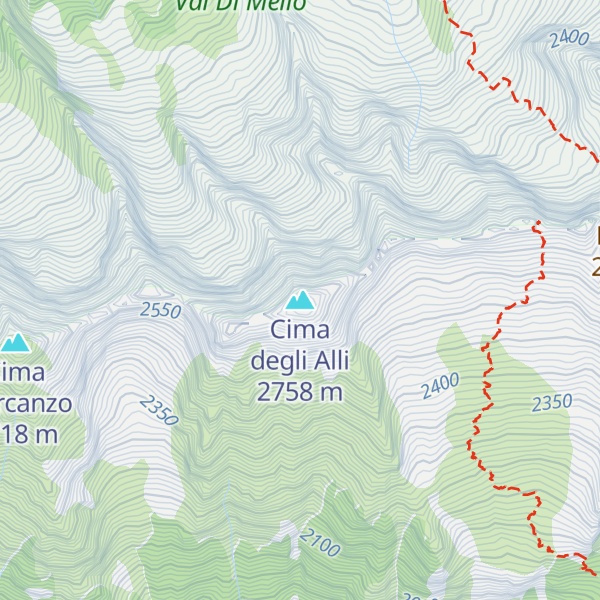 Map of Cima degli Alli