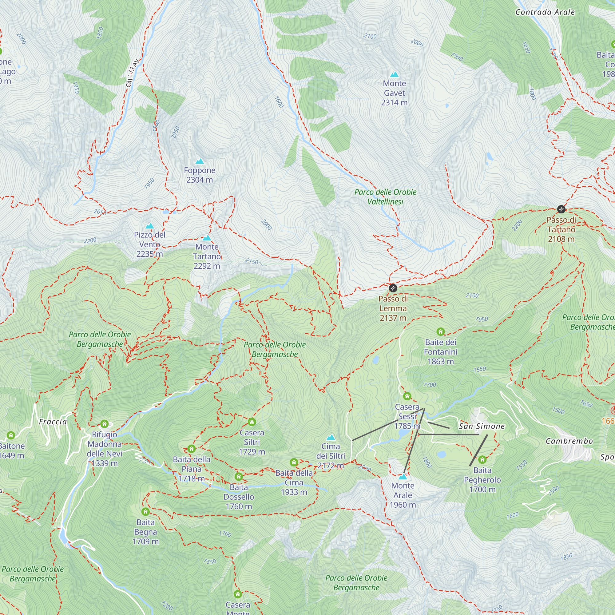 Baita del Mondo map