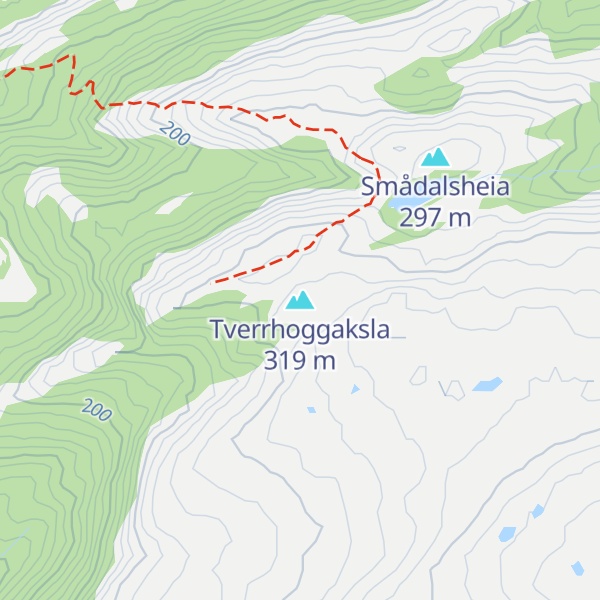 Map of Tverrhoggaksla