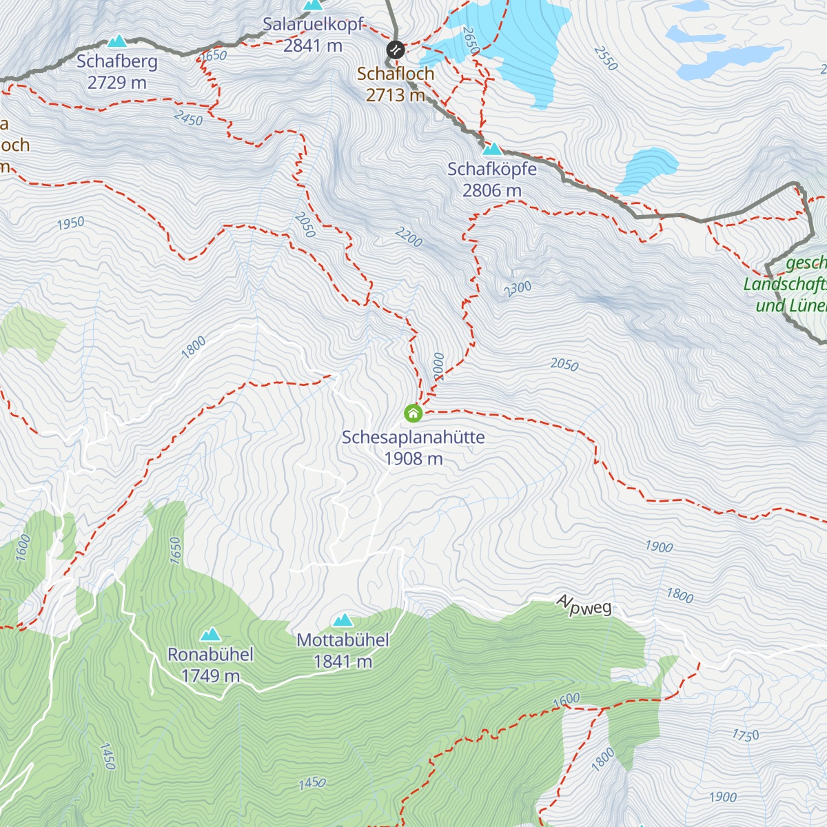 Schesaplanahütte map