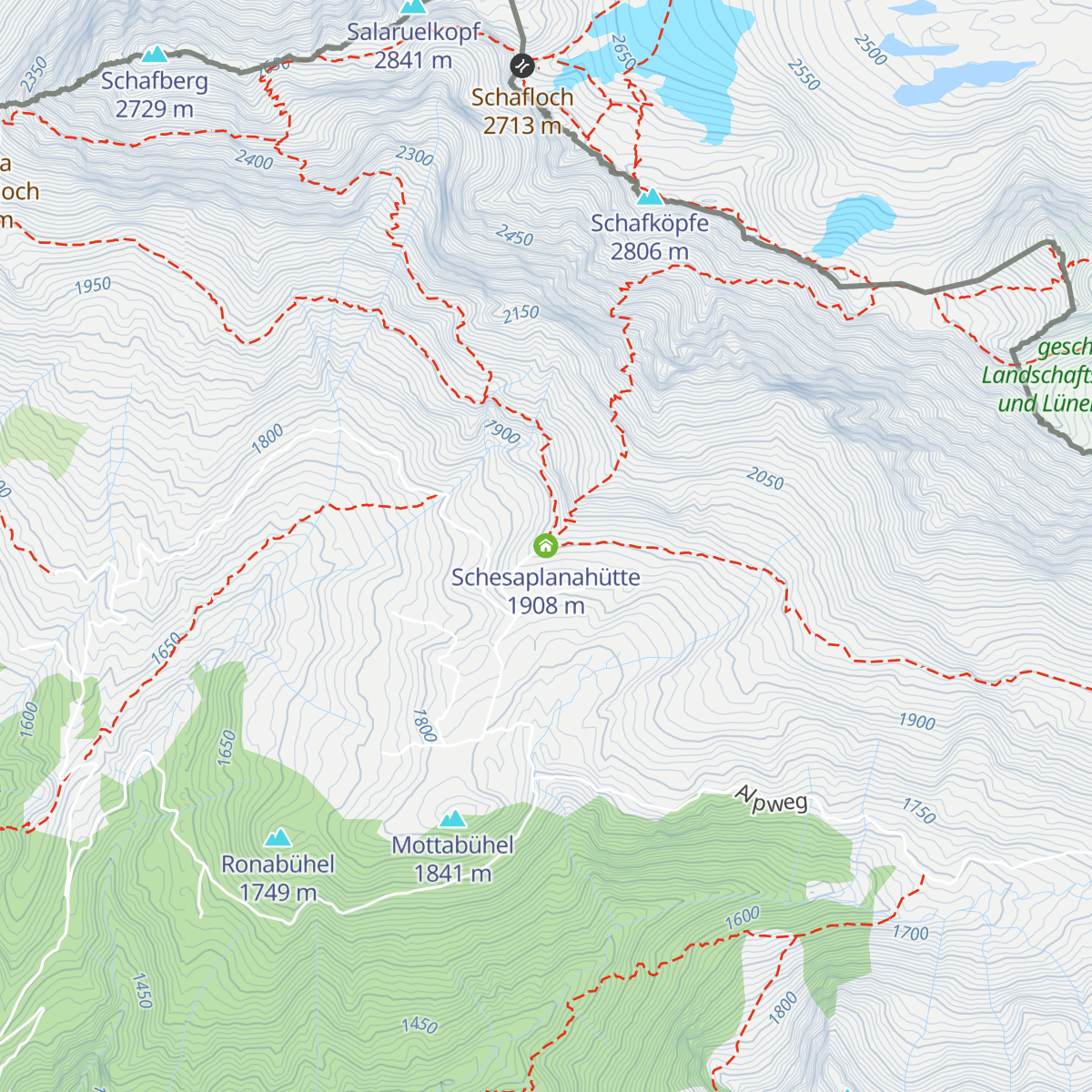 Schesaplanahütte map