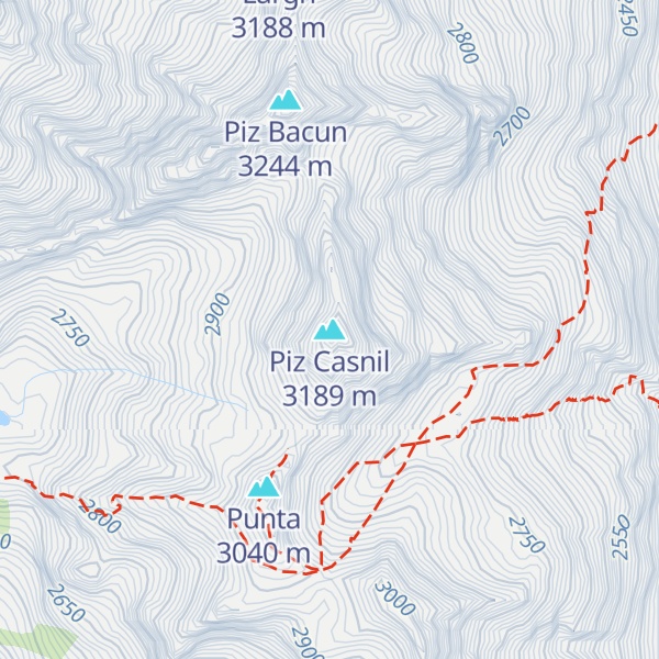 Map of Piz Casnil