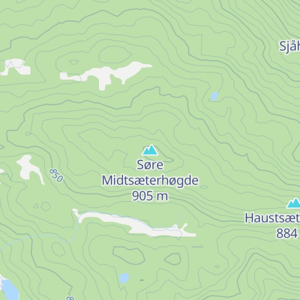Map of Søre Midtsæterhøgde