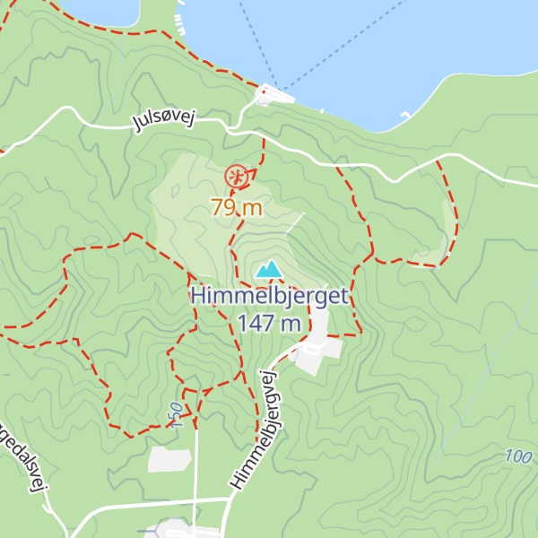 Map of Himmelbjerget