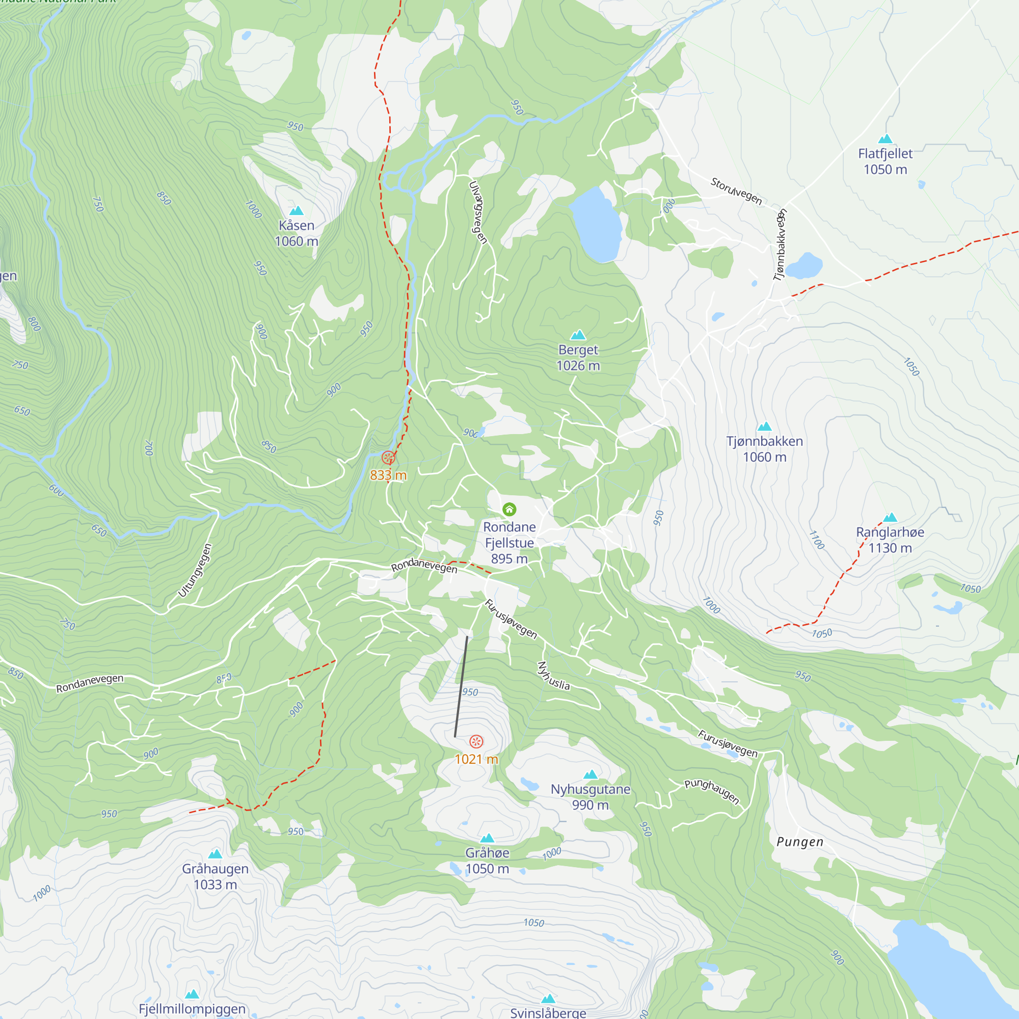 Rondane Fjellstue map