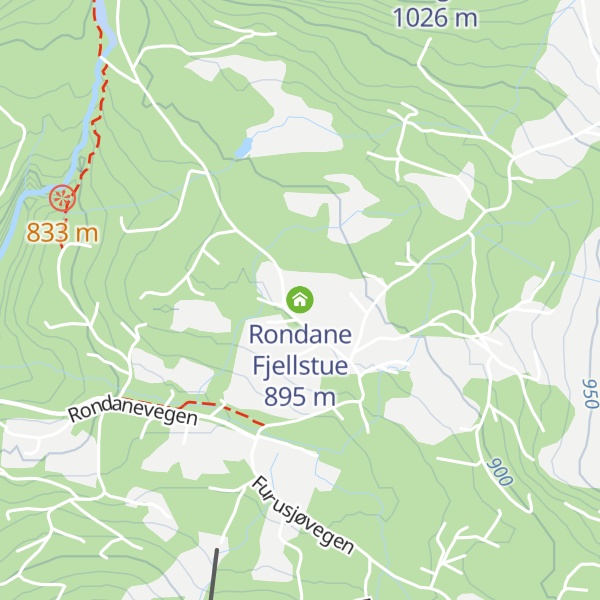 Map of Rondane Fjellstue