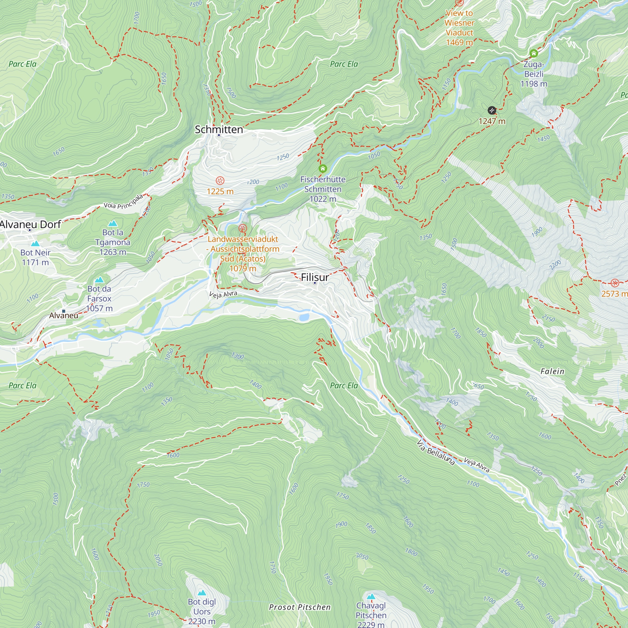 Langlaufhütte Albulatal map