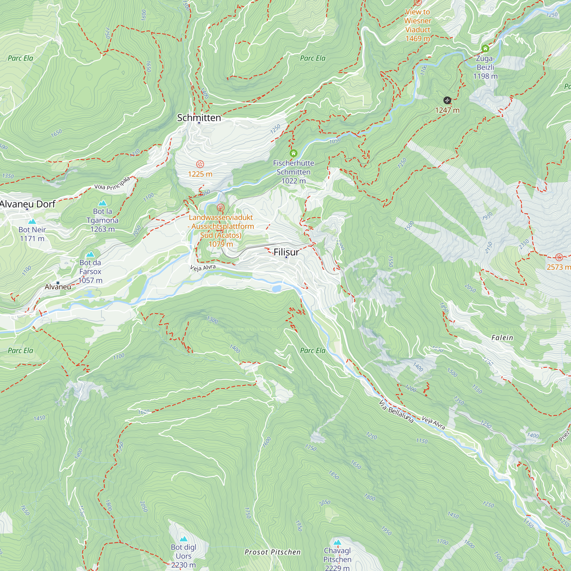 Langlaufhütte Albulatal map