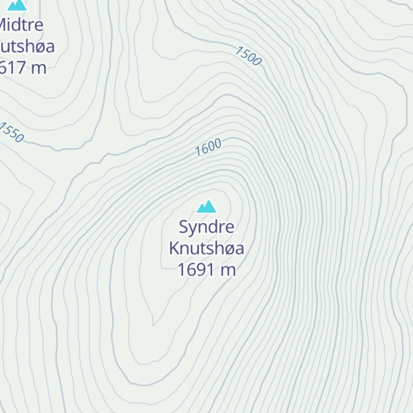 Map of Syndre Knutshøa