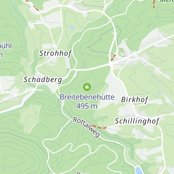 Map of Breitebenehütte