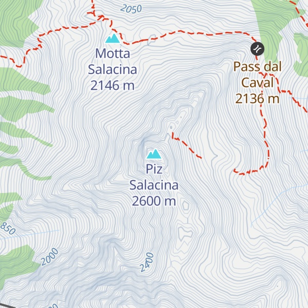 Map of Piz Salacina