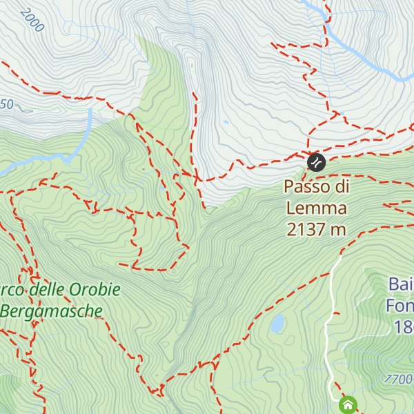 Map of Cima di Lemma occidentale