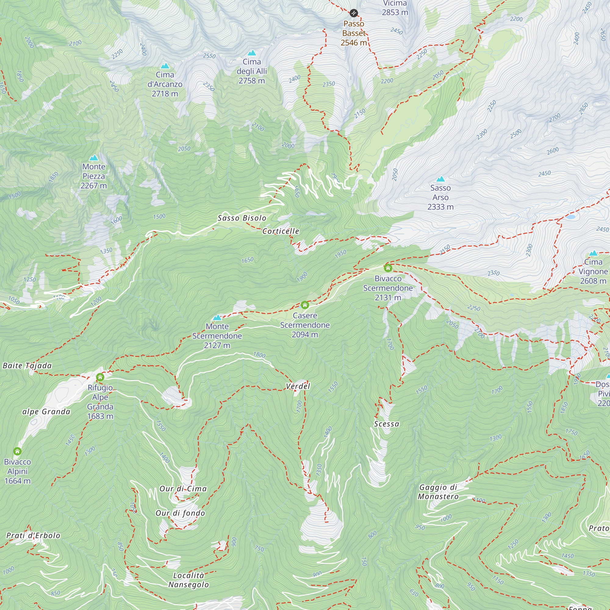 Casere Scermendone map