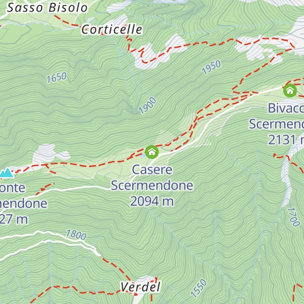 Map of Casere Scermendone