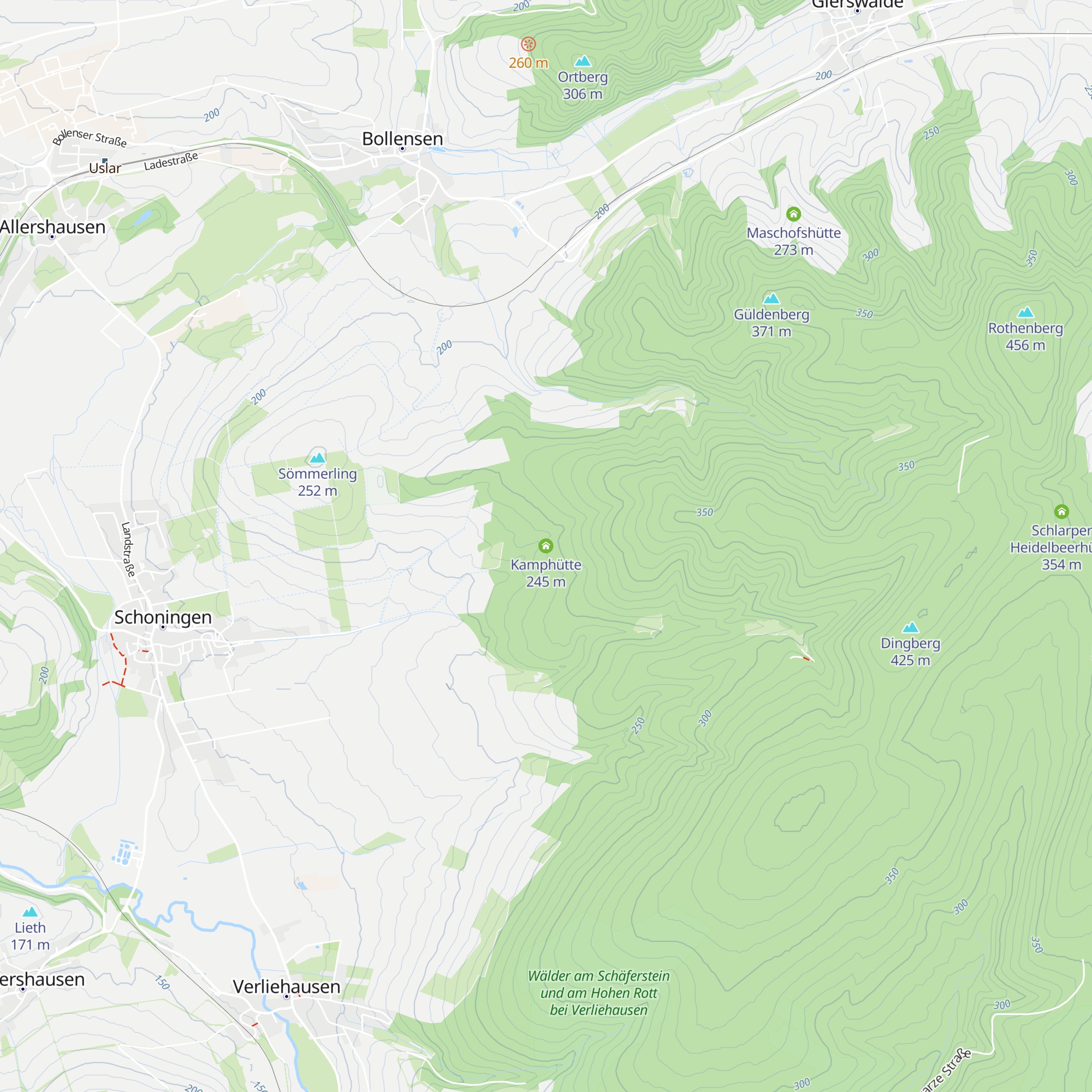 Kamphütte map