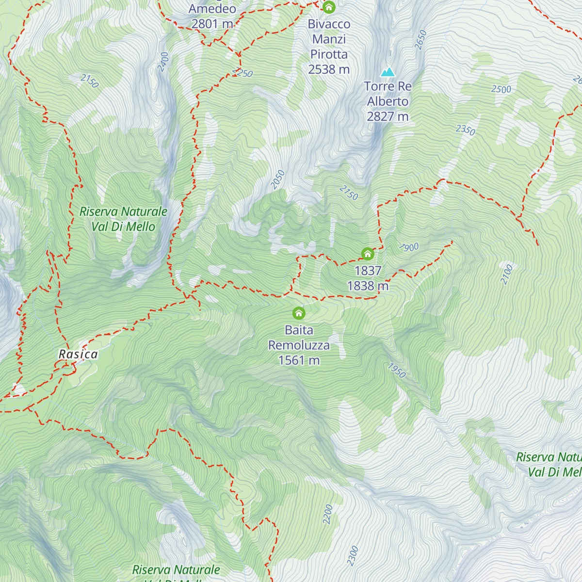 Casera Pioda map