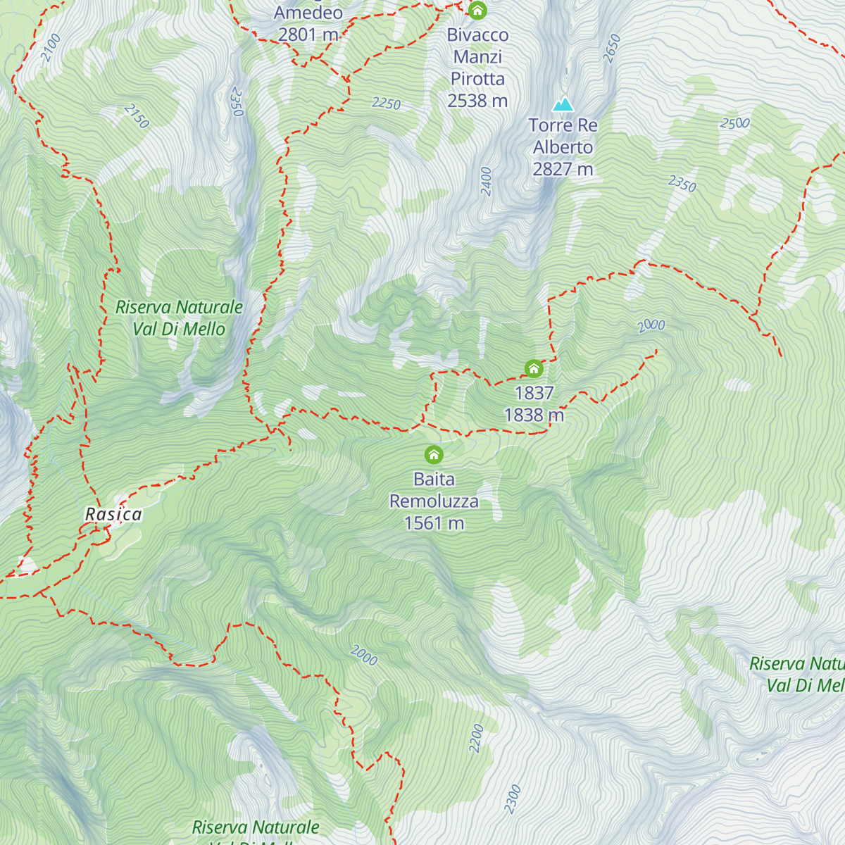 Casera Pioda map