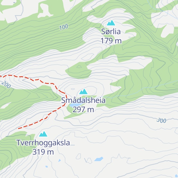 Map of Sørliheia