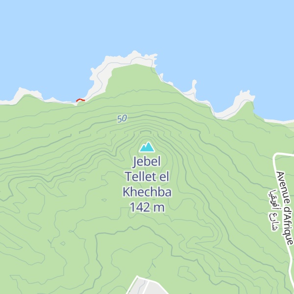 Map of Jebel Tellet el Khechba