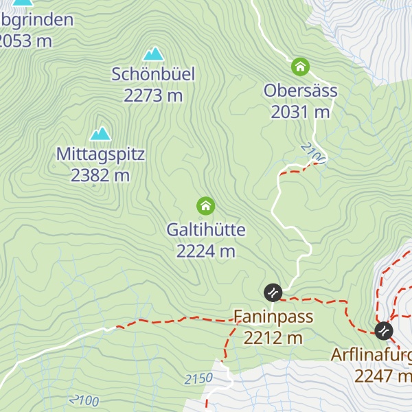 Map of Galtihütte