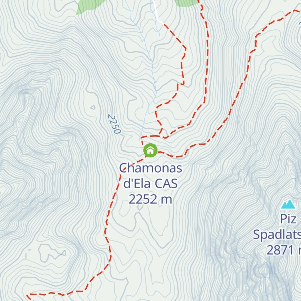 Map of Chamonas d'Ela CAS
