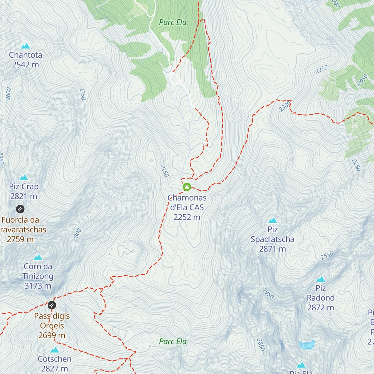 Chamonas d'Ela CAS map