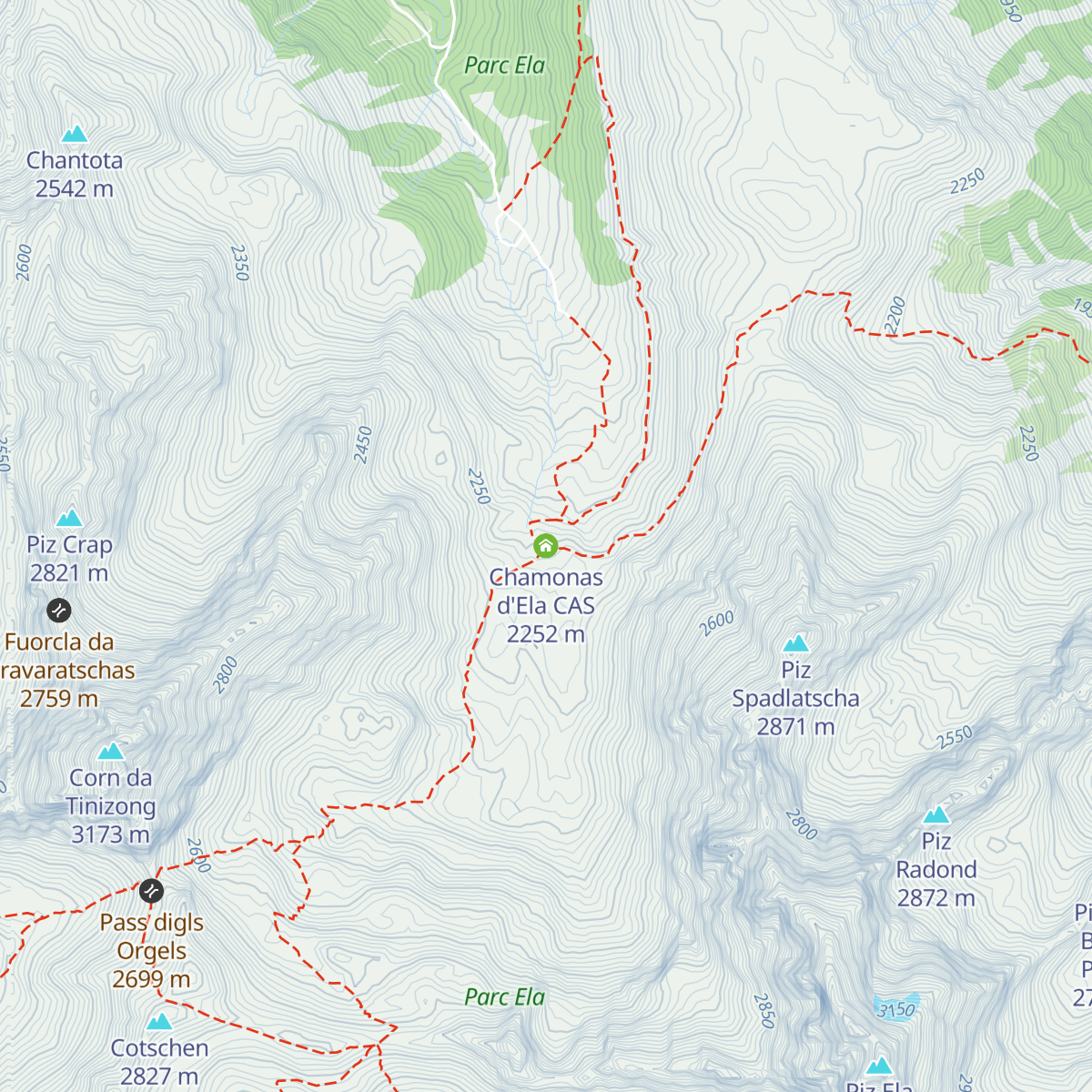 Chamonas d'Ela CAS map