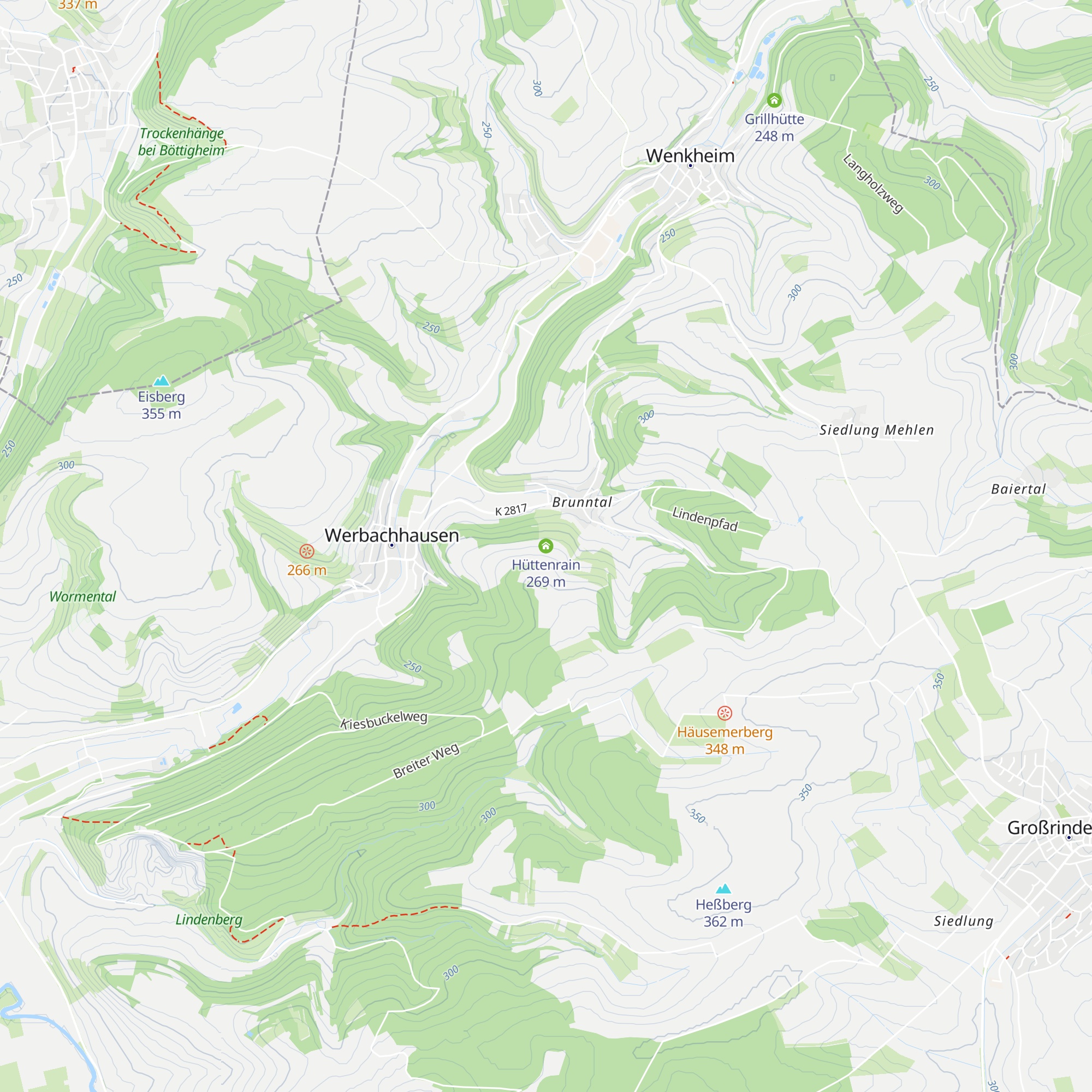 Hüttenrain map