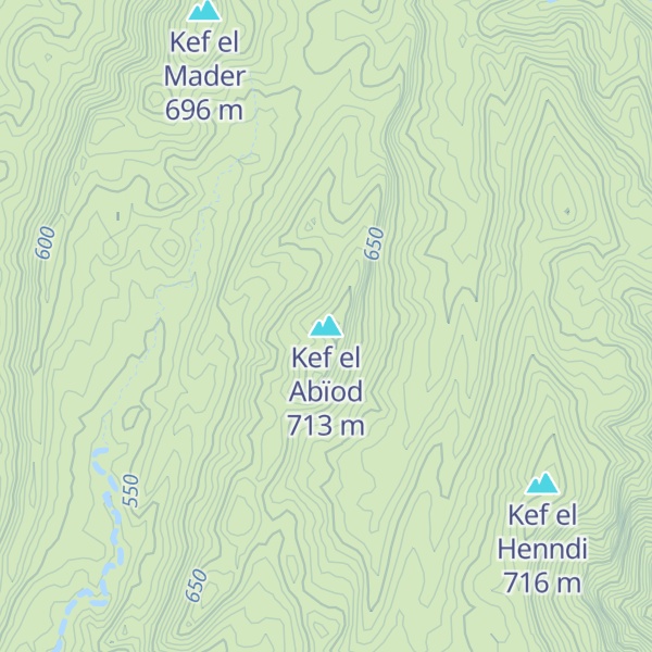 Map of Kef el Abïod