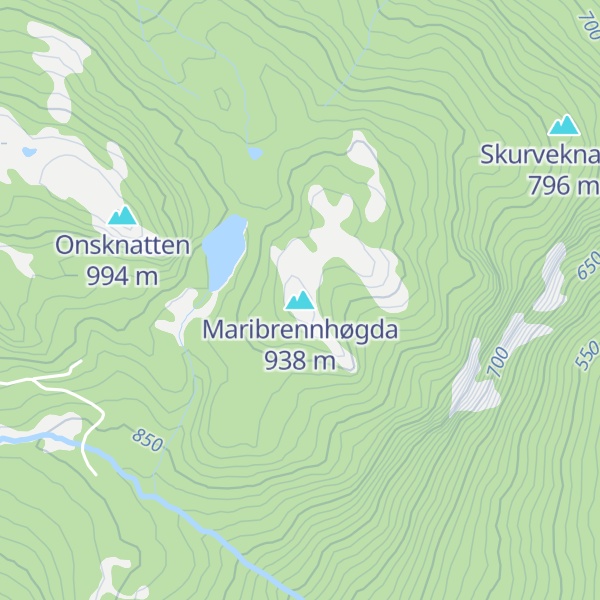 Map of Maribrennhøgda